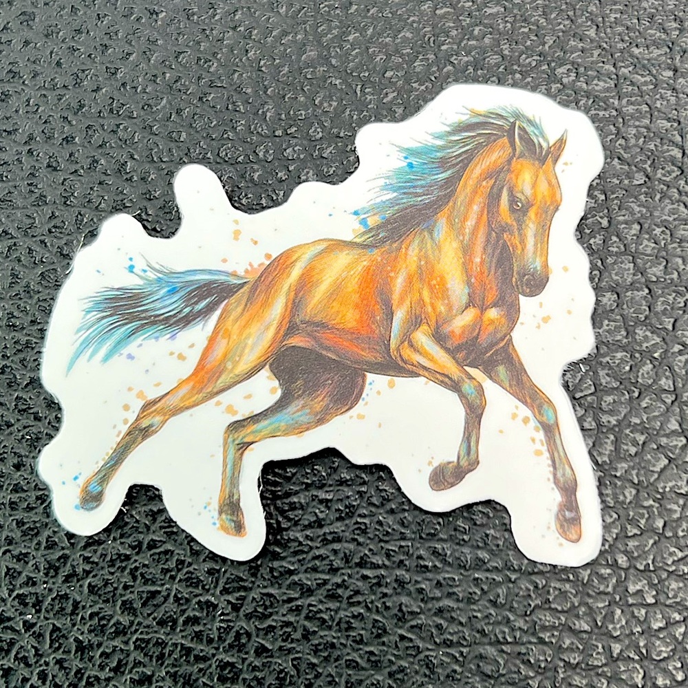 Pretty Bay Horse Equestrian Horse Girl Horse Boy Cowboy CowGirl Single Sticker